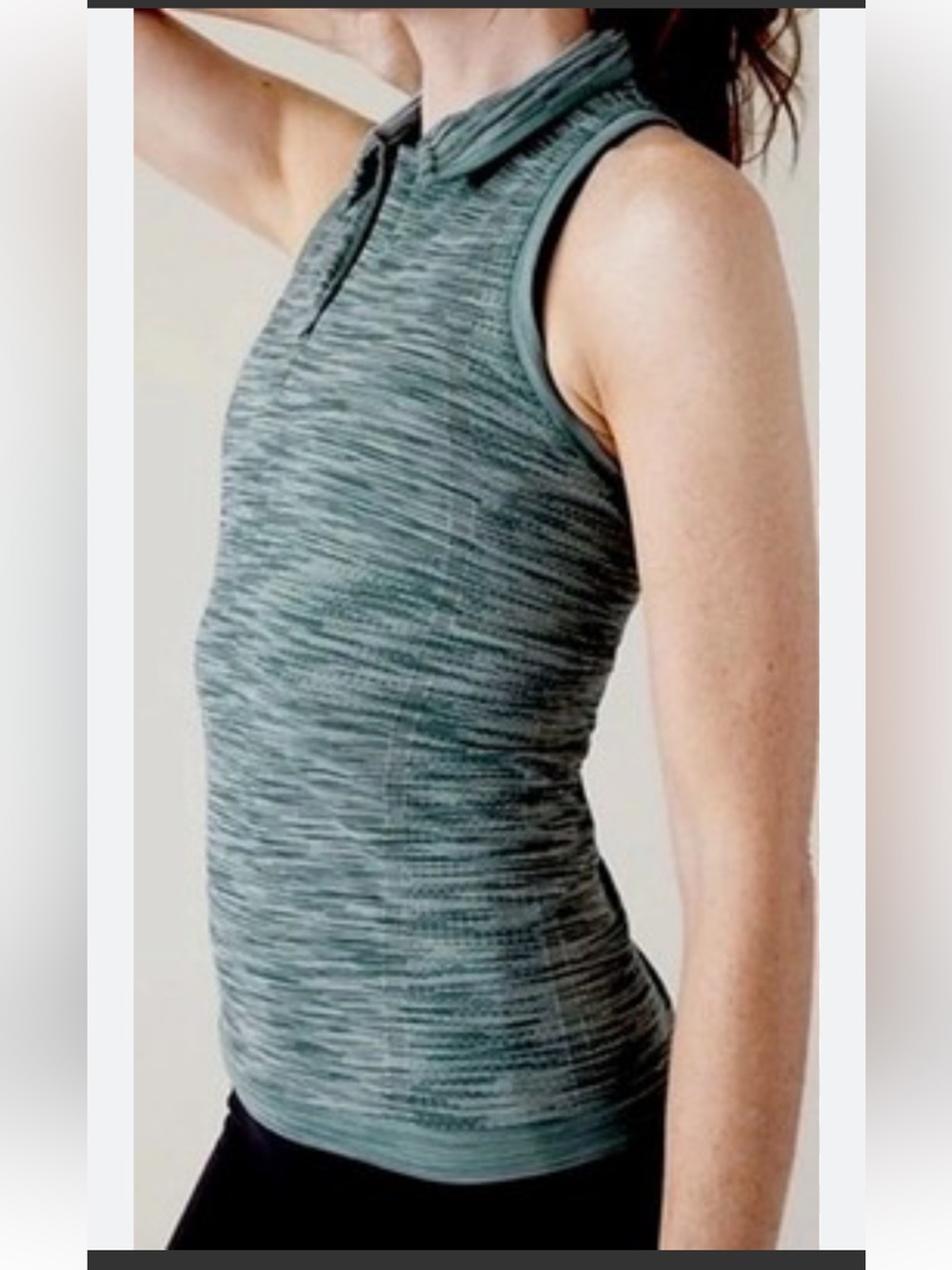 Athleta Momentum seamless polo space dye XS